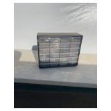 Stack-On Black Plastic Parts Storage Cabinet