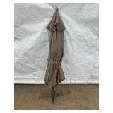 Brown Patio Umbrella With Crank Handle