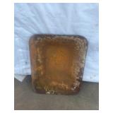 Rectangular Rusted Metal Utility Tray