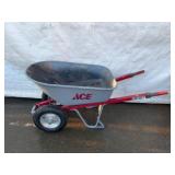 ACE Steel Wheelbarrow with Dual Pneumatic Tires