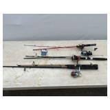 Four Spinning and Casting Fishing Rods