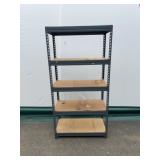 Metal Shelving Unit with 5 Particle Board Shelves