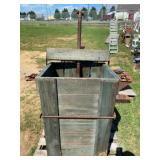 Wood and Iron Cider Press with Hand Crank