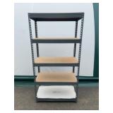 Metal Frame Shelving Unit With 5 Shelves