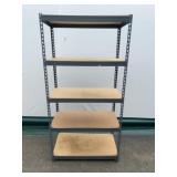 Metal Shelf Unit With 5 Particleboard Shelves