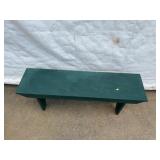 Wooden Green Painted Bench
