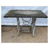 New Ideal Treadle Sowing Base Table w/ Slate Top