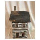 Unsigned Folkart Lighted House