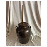 Stoneware Butter Churn