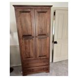 Softwood Blind Door Linen Armoire