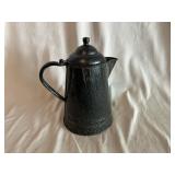 Gray Agate Ware Coffee Pot