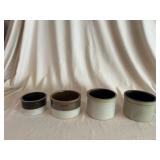 (4) Stoneware Storage Crocks