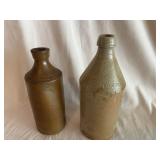 (2) Stoneware Bottles