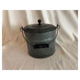 Gray Agateware Bail Handled Pail