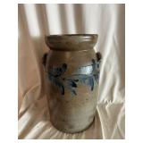 2 Gal. Freehand Decorated Stoneware Churn