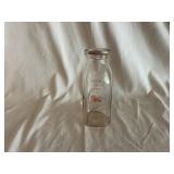 Cream Top 1 Pint Milk Bottle