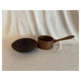 Bentwood Dry Measure w/ Turned Wood Bowl