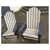 (2) Poly Adirondack Style Chairs
