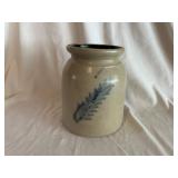 Slip Decorated Stoneware Storage Crock