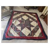 Contemporary Log Cabin Pattern Quilt