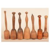 Group of Vintage Wood Kitchen Food Mashers