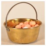 Antique Brass Kettle w/ Iron Handle