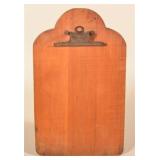 Tombstone-Shaped Wood Cutting Board/Clipboard