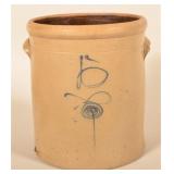 Antique 5-Gal. Bee Sting Freehand-Decorated Crock