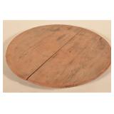 Great Large Primitive Wood Crock Lid