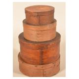 Stack of Antique Wood Pantry Boxes