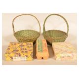 Vtg. Easter Egg Baskets, Candy Boxes & Egg Crate