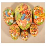 Graduated Set Cardboard Easter Egg Candy Holders