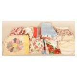 Vintage Cotton Flour Sack Material & Quilt Patches
