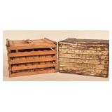 Vintage Wood & Metal Egg Carriers