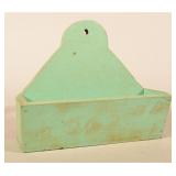 Homemade Pale Blue Wood Wall Box