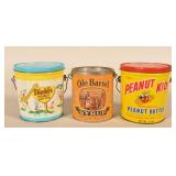 Vintage Peanut Butter & Syrup Bail-Handled Tins