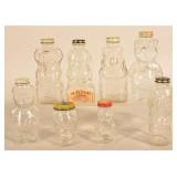 Vintage Figural Glass Syrup Bottles/Banks