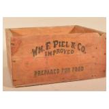 Early Wm. F. Piel Corn Starch Shipping Crate