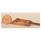 Vintage Wood Cow Butter Print & Yarn Winder