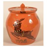 Nolde Forest Pottery Redware 1998 Christmas Jar