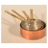 Set of Vintage Graduated Copper & Brass Measures