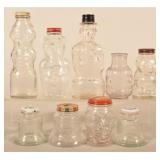 Group Vintage Kitchen Glass Figural Bottles