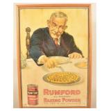 Rumford Baking Powder Advertising Easel-Back Sign