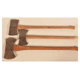 3 Double-Bit Vintage Felling Axes