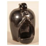 Small Black Glaze Stoneware Chicken Waterer