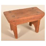 Small Antique Mortised Foot Stool