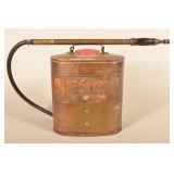 Vintage "Indian" Brass Backpack Fire Extinguisher