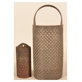 2 Half Round Hanging Tin Graters