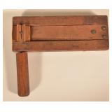19th C. Antique Oak Hand Alarm
