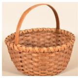 Large Splint Oak Pennsylvania Gathering Basket